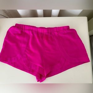 Super sexy bright pink see through shorts